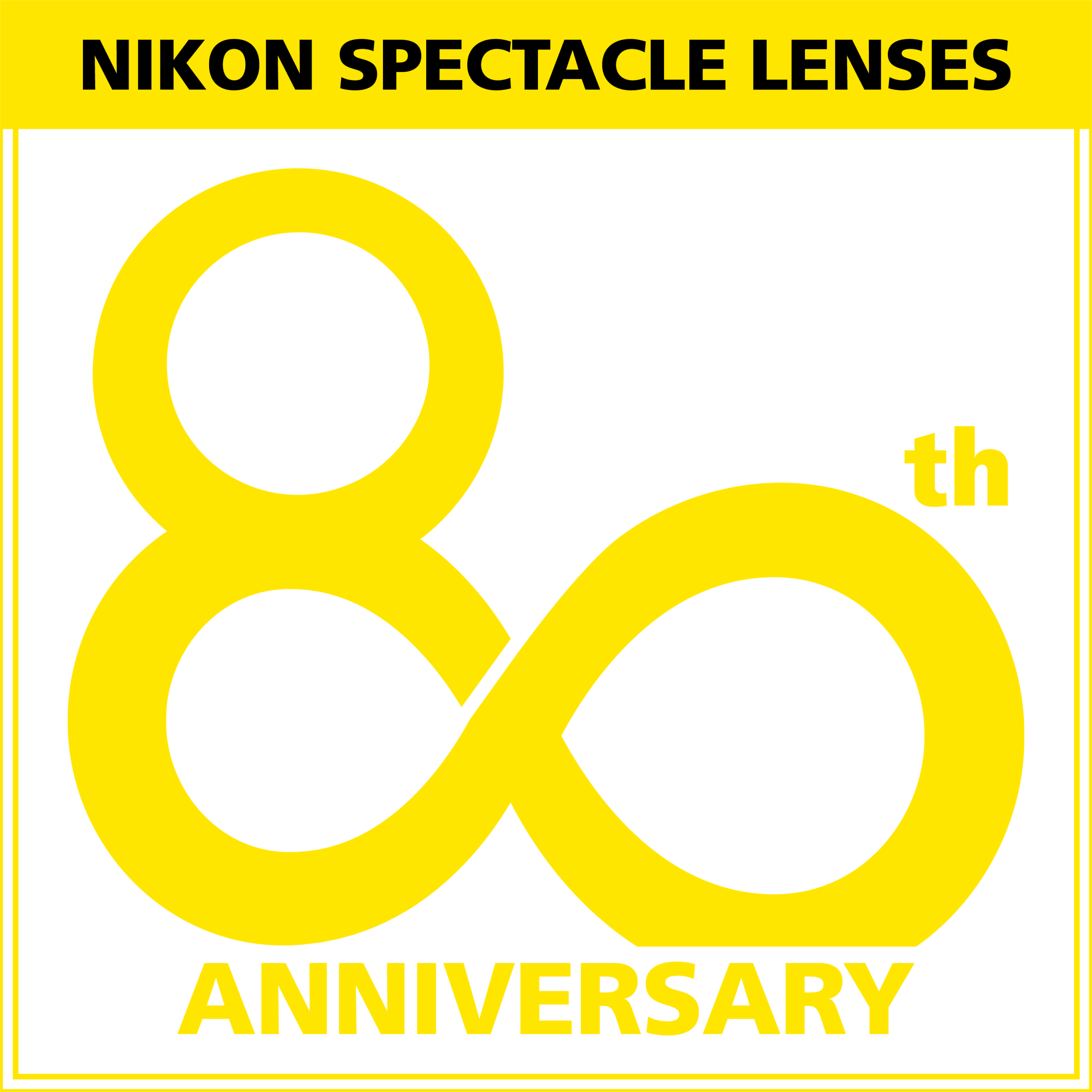 80th Anniversary Nikonspectaclelenses Rgb Ffe600